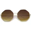 Oversize Women's Retro Hexagon Shape Sunglasses A654 sold by ZeroUV
