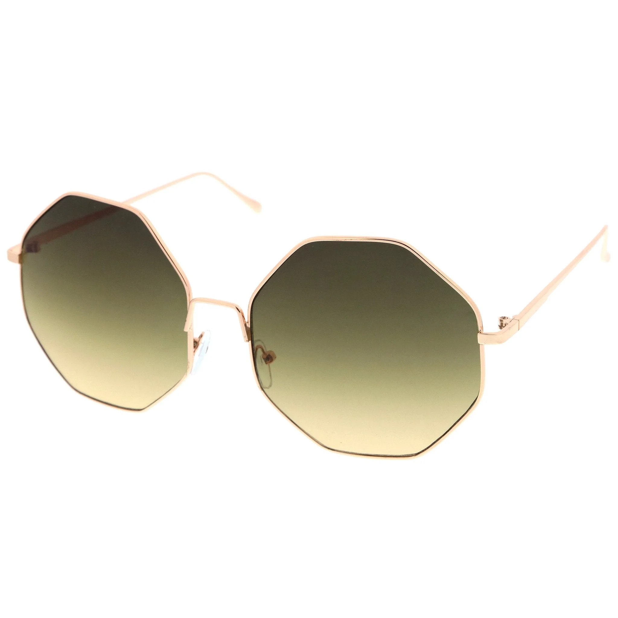 Oversize Women's Retro Hexagon Shape Sunglasses A654 sold by ZeroUV product image thumbnail 2
