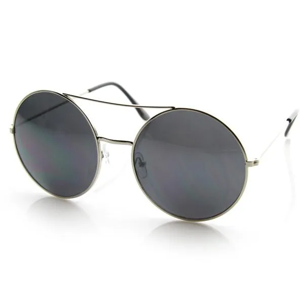 Designer Oversize Metal Bridge Round Womens Sunglasses 8596 sold by ZeroUV product image thumbnail 2