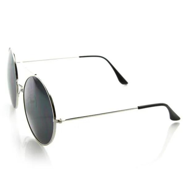 Designer Oversize Metal Bridge Round Womens Sunglasses 8596 sold by ZeroUV product image thumbnail 3