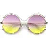 Women's Dual Wire Frame Round Gradient Len Sunglasses A326 sold by ZeroUV
