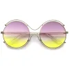 Women's Dual Wire Frame Round Gradient Len Sunglasses A326 sold by ZeroUV