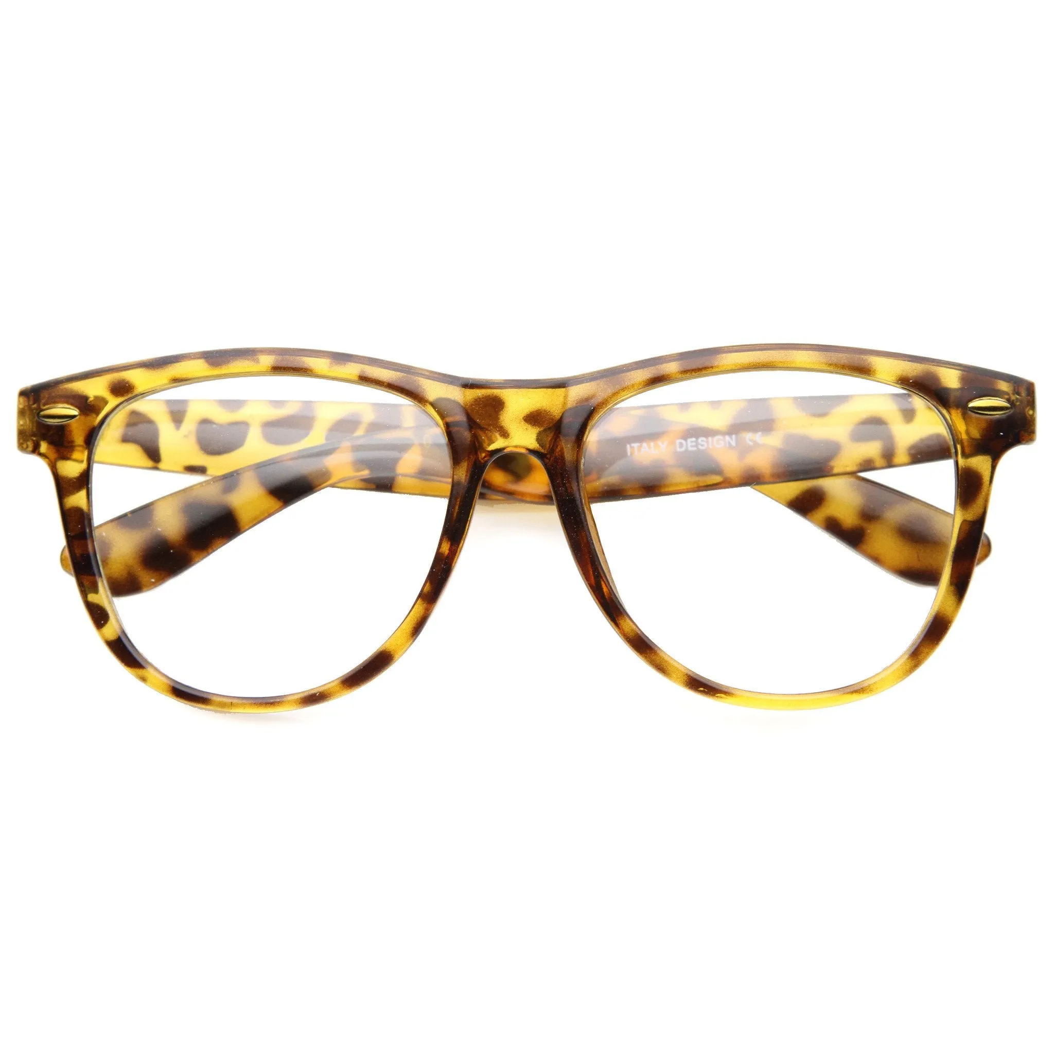 Dapper Horned Rim Large RX Clear Lens Glasses 9993 sold by ZeroUV product image thumbnail 3