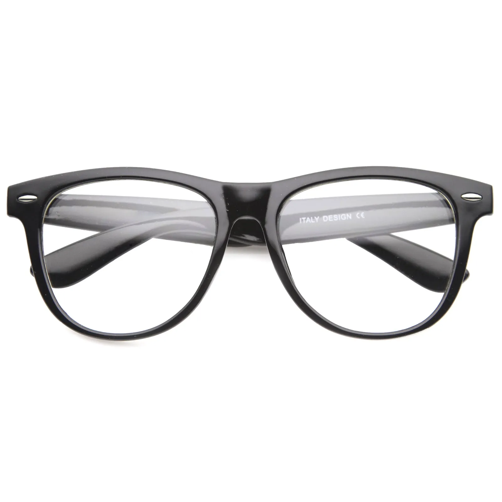 Dapper Horned Rim Large RX Clear Lens Glasses 9993 sold by ZeroUV product image thumbnail 2