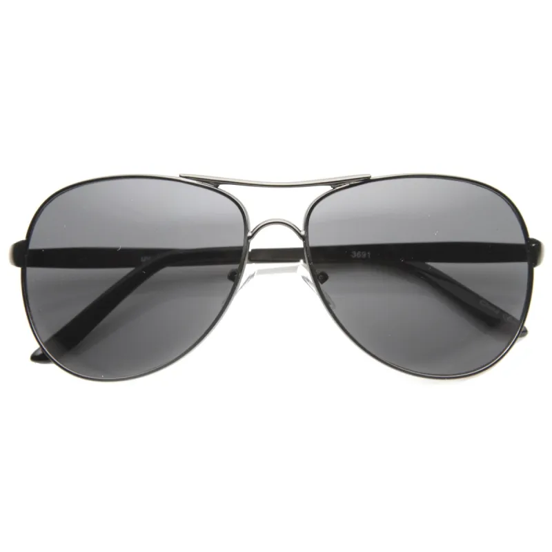 Classic European Full Metal Aviator Sunglasses 9877 sold by ZeroUV