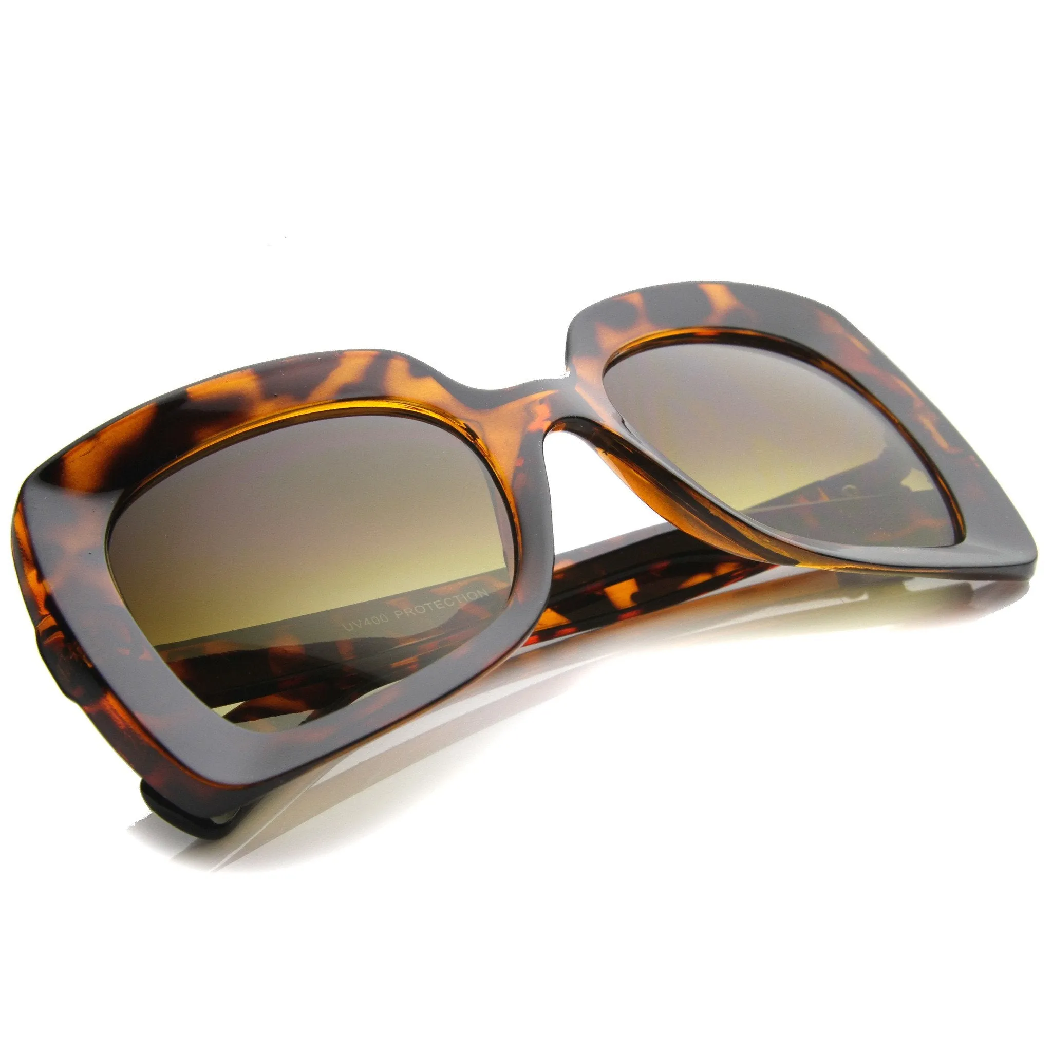 Women's Deep Square Butterfly Frame Oversize Sunglasses A019 sold by ZeroUV product image thumbnail 3