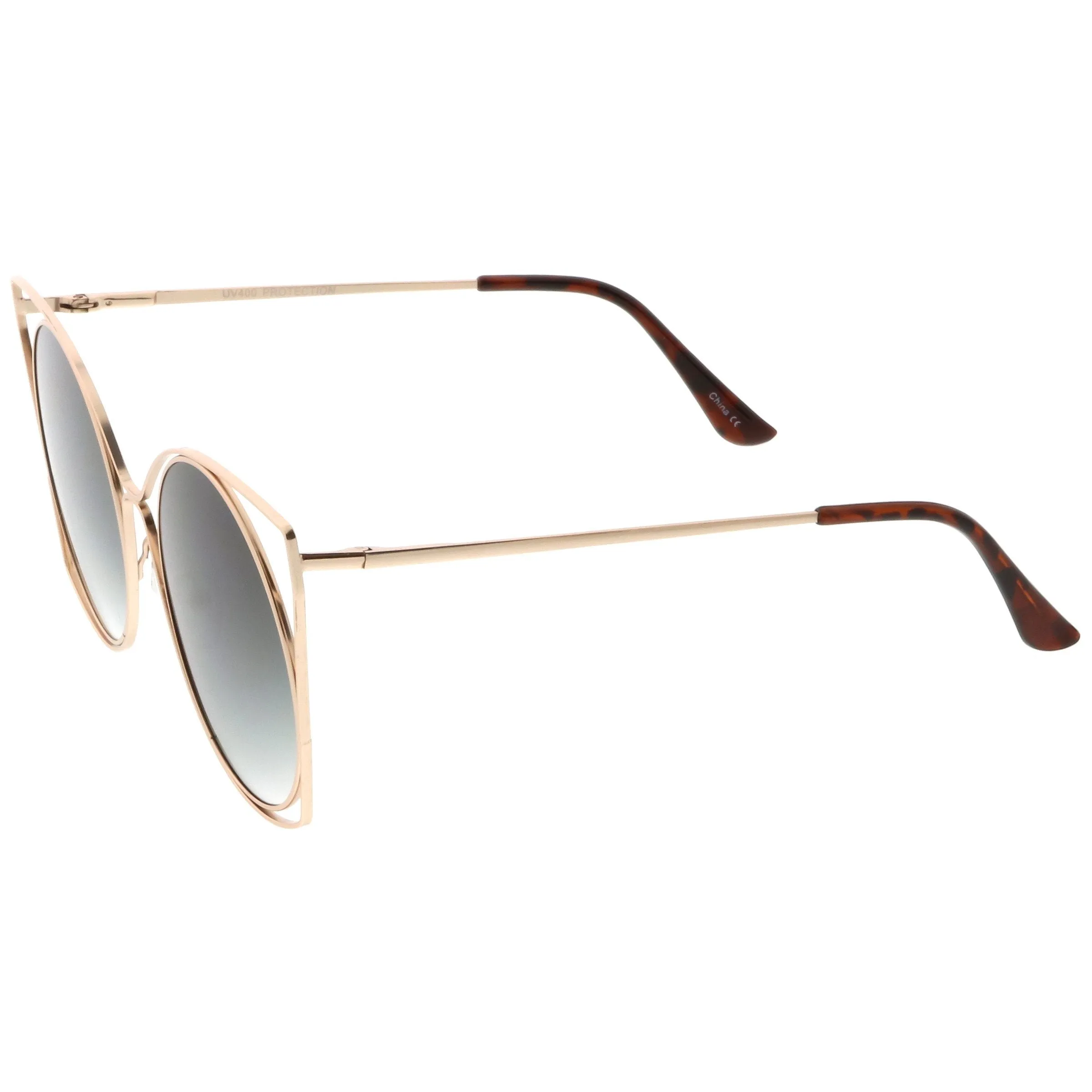 Women's Oversize Round Laser Cut Cat Eye Sunglasses C216 sold by ZeroUV product image thumbnail 3