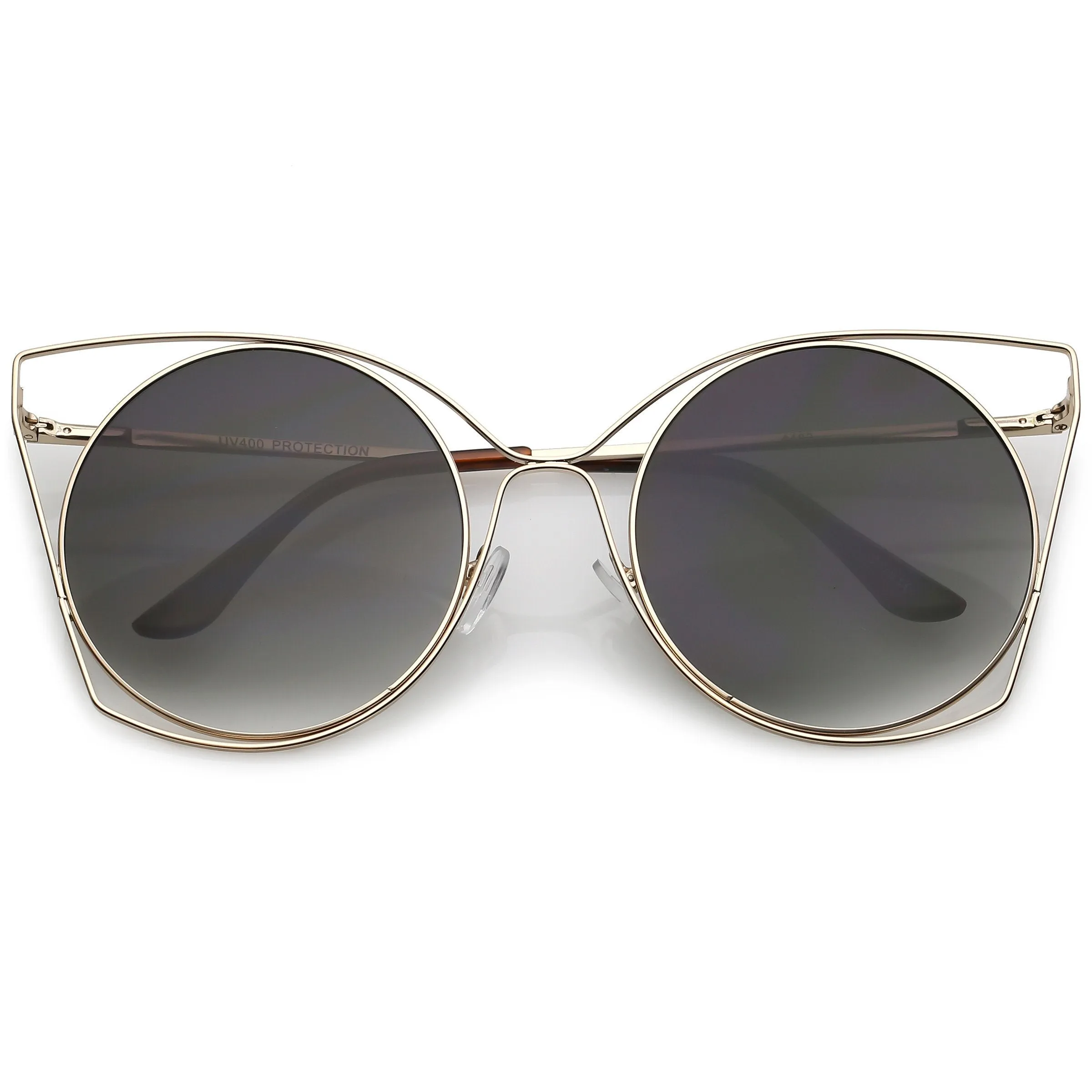 Women's Oversize Round Laser Cut Cat Eye Sunglasses C216 sold by ZeroUV