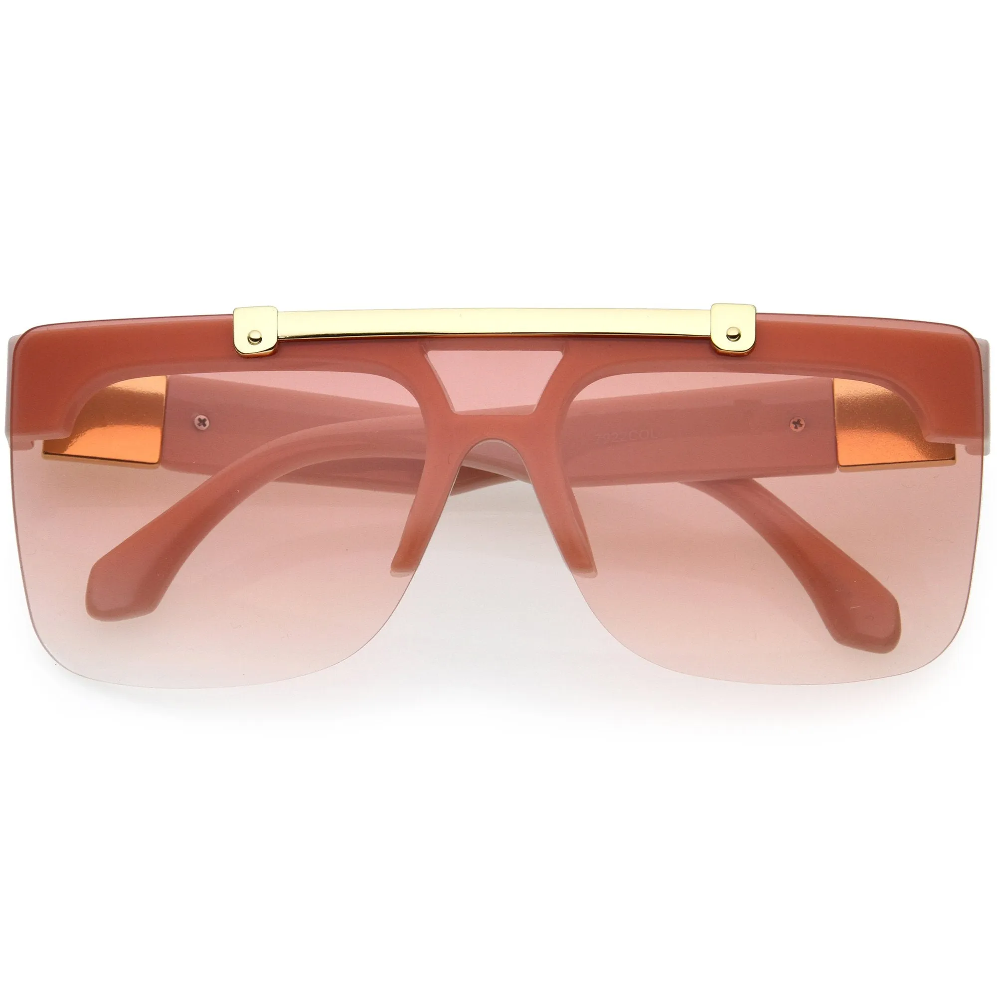 Hype Flip Up Color Tinted Gradient Lens Oversize Shield Sunglasses D192 sold by ZeroUV product image thumbnail 3