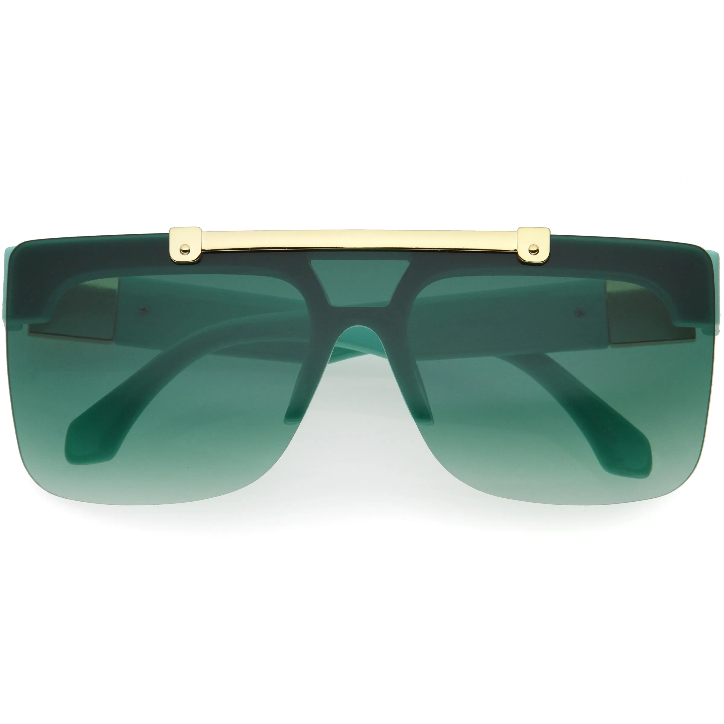 Hype Flip Up Color Tinted Gradient Lens Oversize Shield Sunglasses D192 sold by ZeroUV