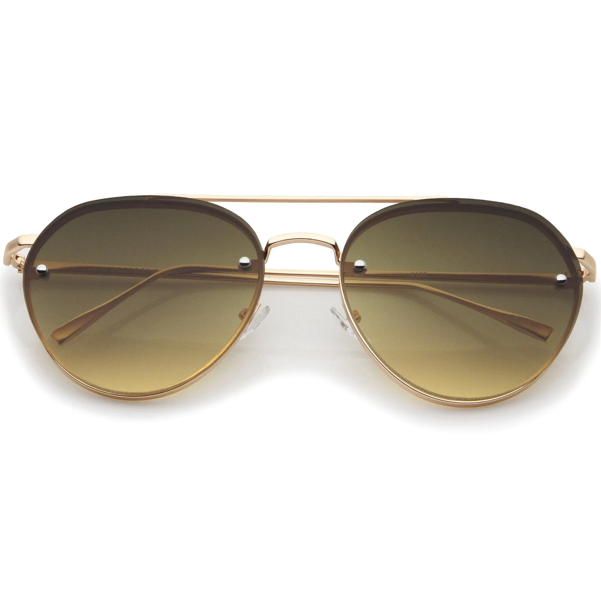 Retro Modern Rimless Aviator Sunglasses A839 sold by ZeroUV product image thumbnail 3
