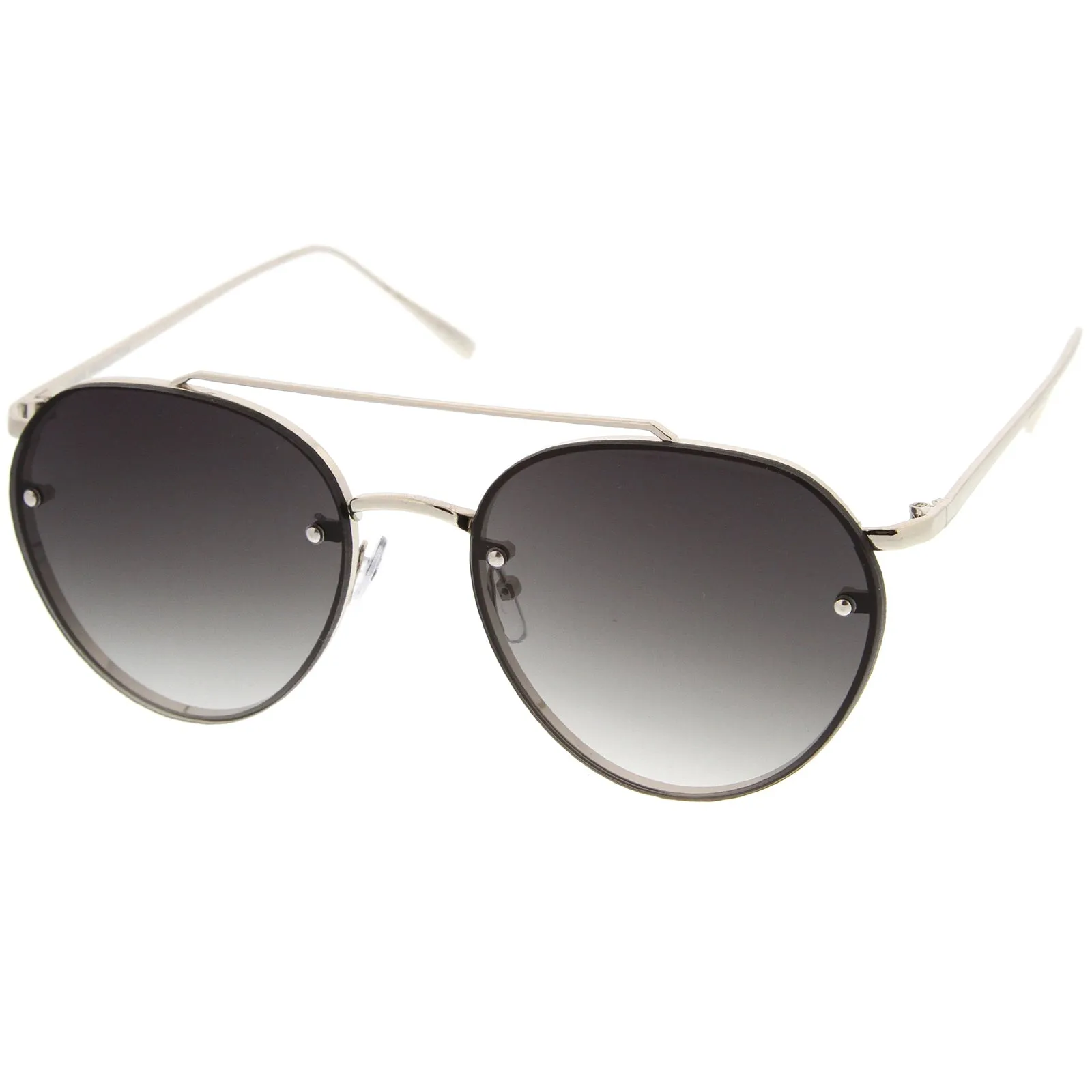 Retro Modern Rimless Aviator Sunglasses A839 sold by ZeroUV product image thumbnail 2