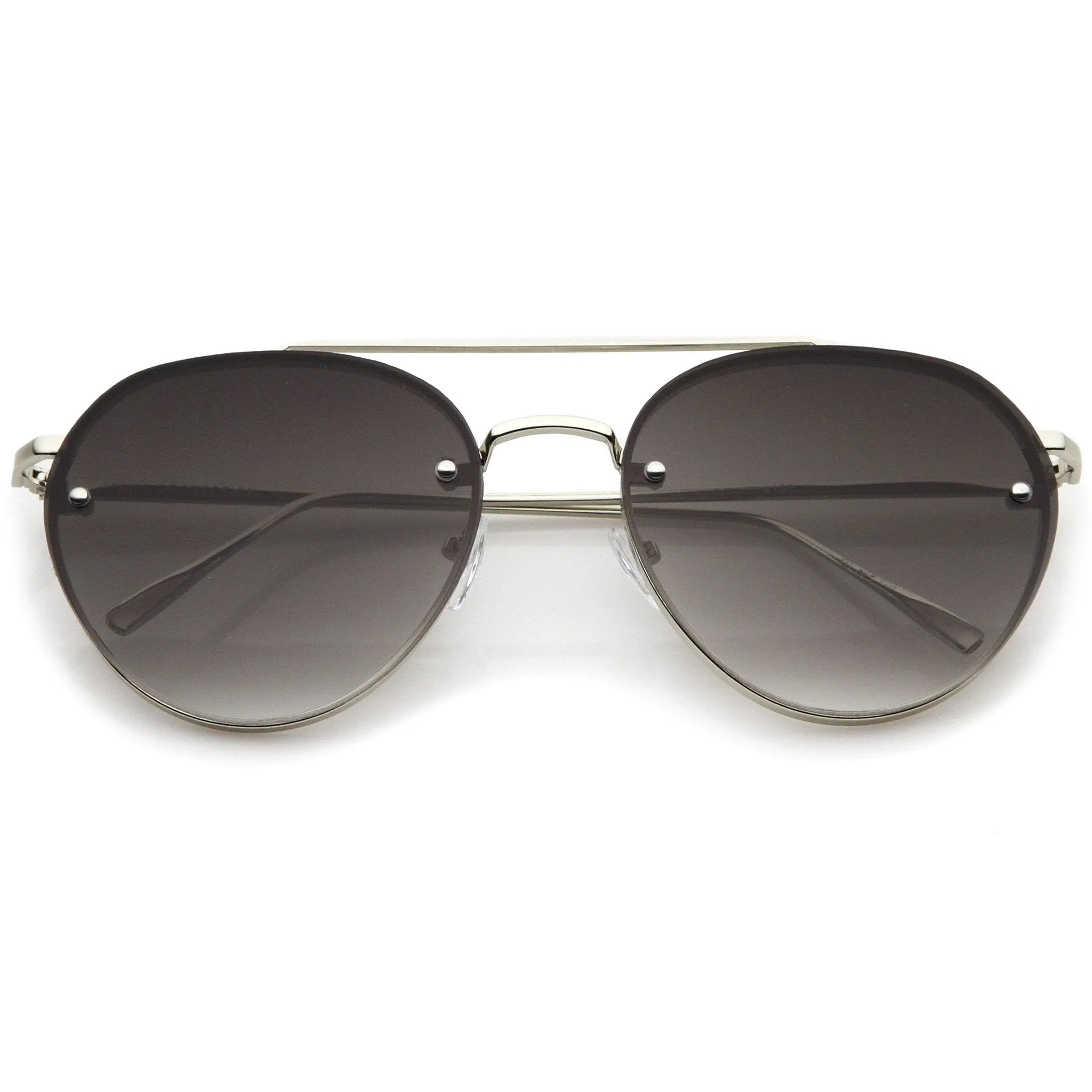 Retro Modern Rimless Aviator Sunglasses A839 sold by ZeroUV