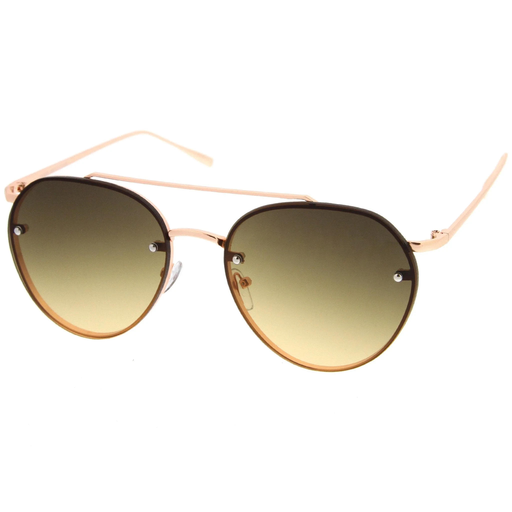Retro Modern Rimless Aviator Sunglasses A839 sold by ZeroUV product image thumbnail 4