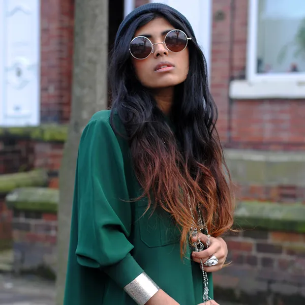 Designer Medium Round Metal Fashion Sunglasses 8570 sold by ZeroUV product image thumbnail 5