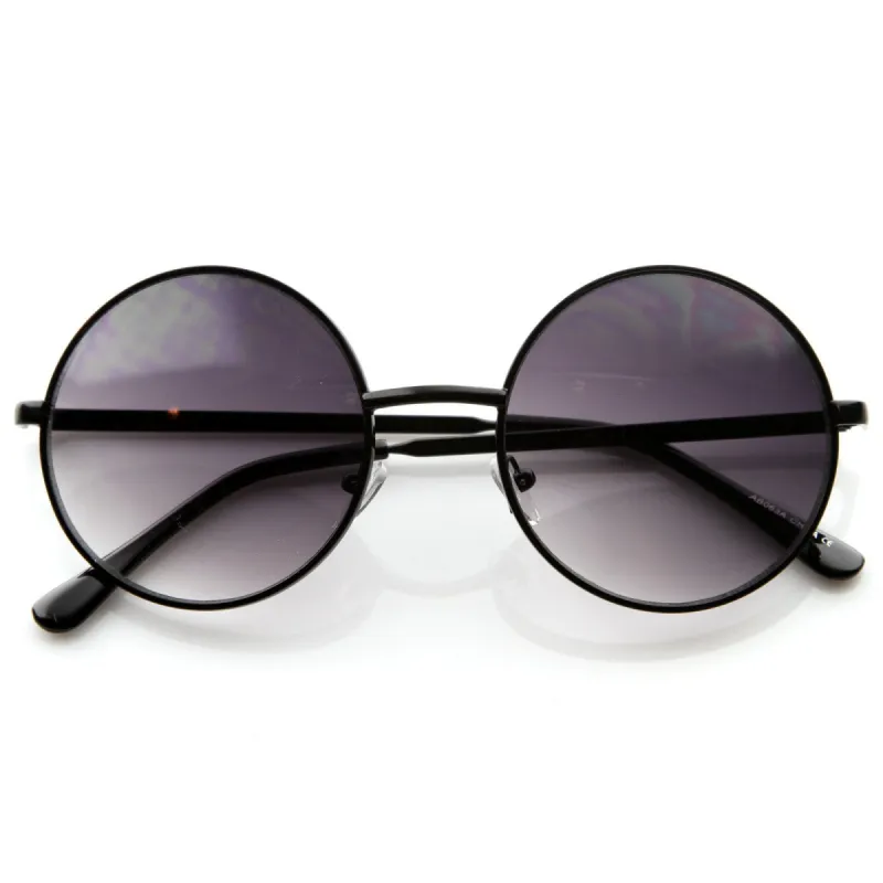 Designer Medium Round Metal Fashion Sunglasses 8570 sold by ZeroUV