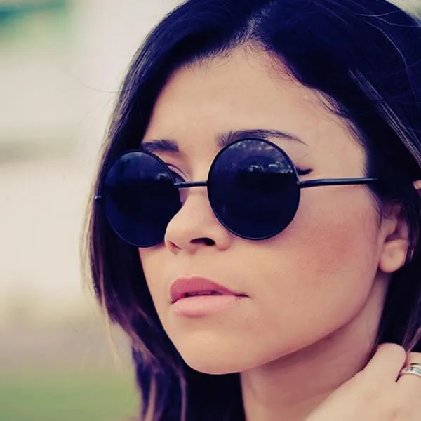 Designer Medium Round Metal Fashion Sunglasses 8570 sold by ZeroUV product image thumbnail 3