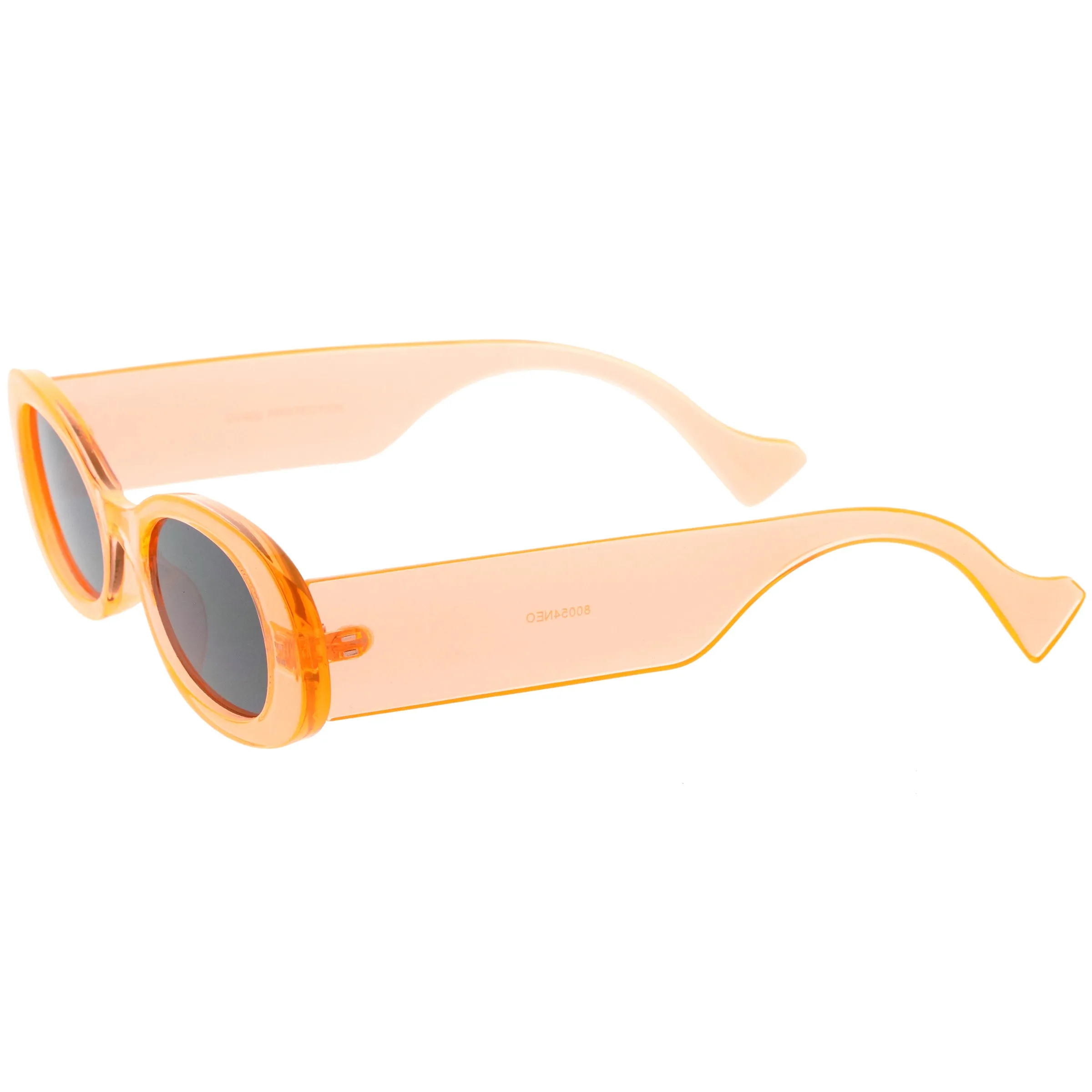 Neon Retro Rounded Thick Rimmed Vintage Oval Sunglasses D263 sold by ZeroUV product image thumbnail 3