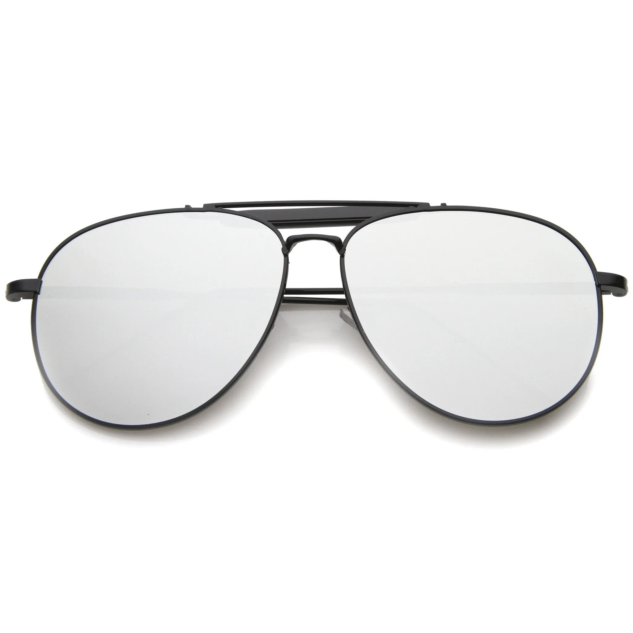 Large Crossbar Teardrop Mirrored Flat Lens Sunglasses A214 sold by ZeroUV product image thumbnail 5