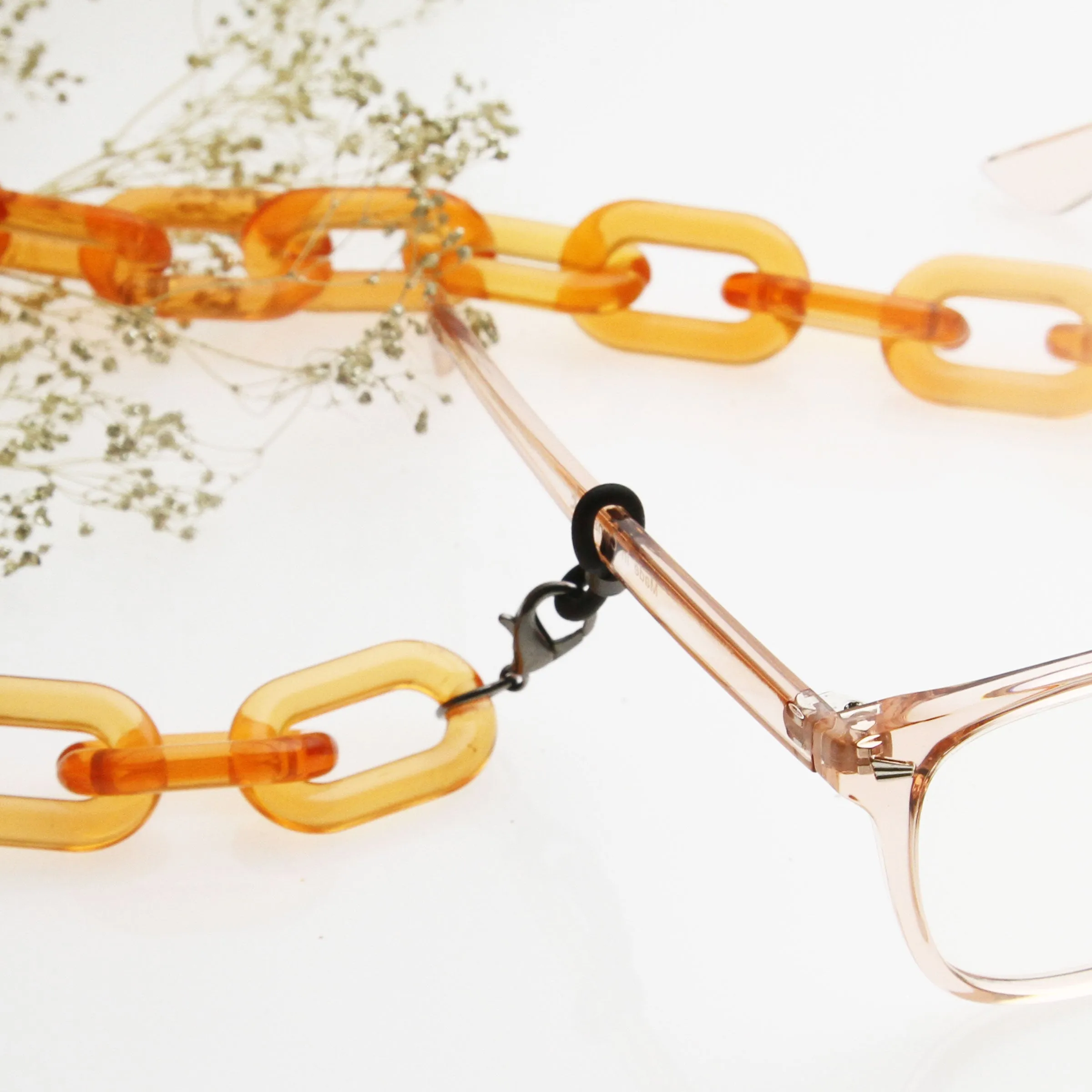 Color Pop 30" Translucent Plastic Face Mask and Glasses Chain sold by ZeroUV product image thumbnail 4