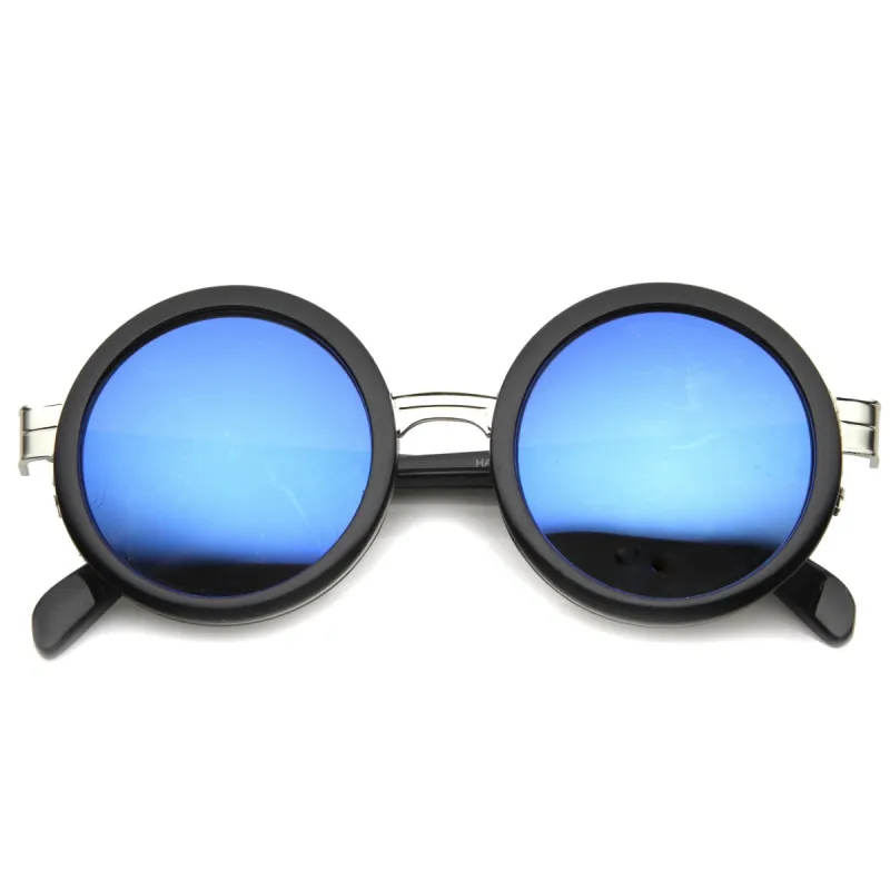 Large Round Frame With Metal Accents Retro Sunglasses 9888 sold by ZeroUV