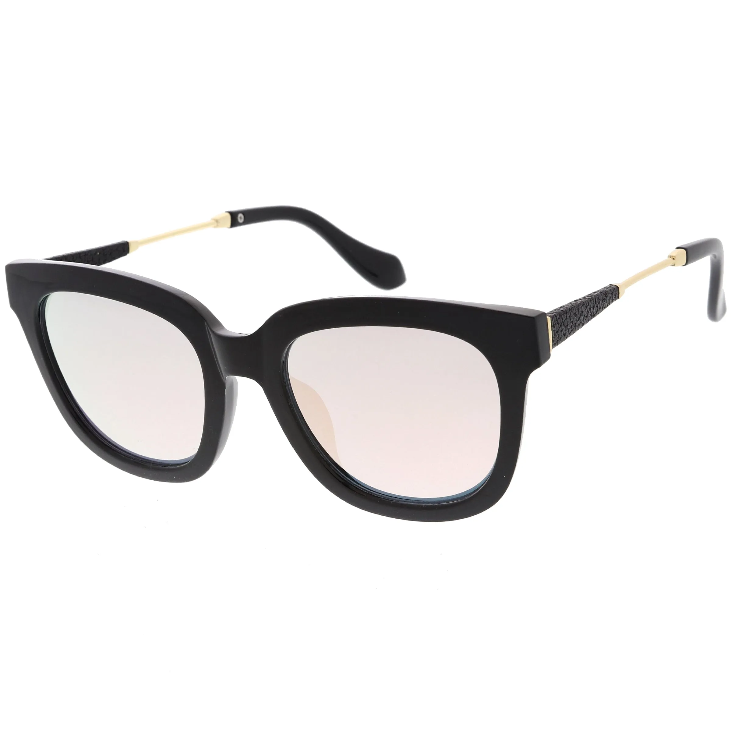 Women's Oversize Horned Rim Thick Square Sunglasses C843 sold by ZeroUV product image thumbnail 2