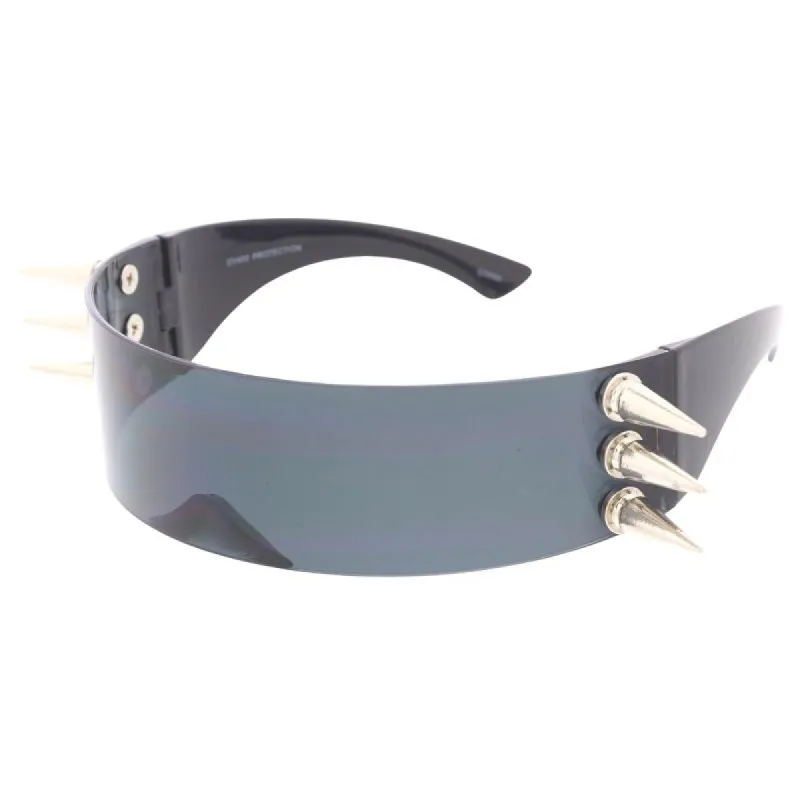 Futuristic Wrap Around Spike Sunglasses D329 made by ZeroUV