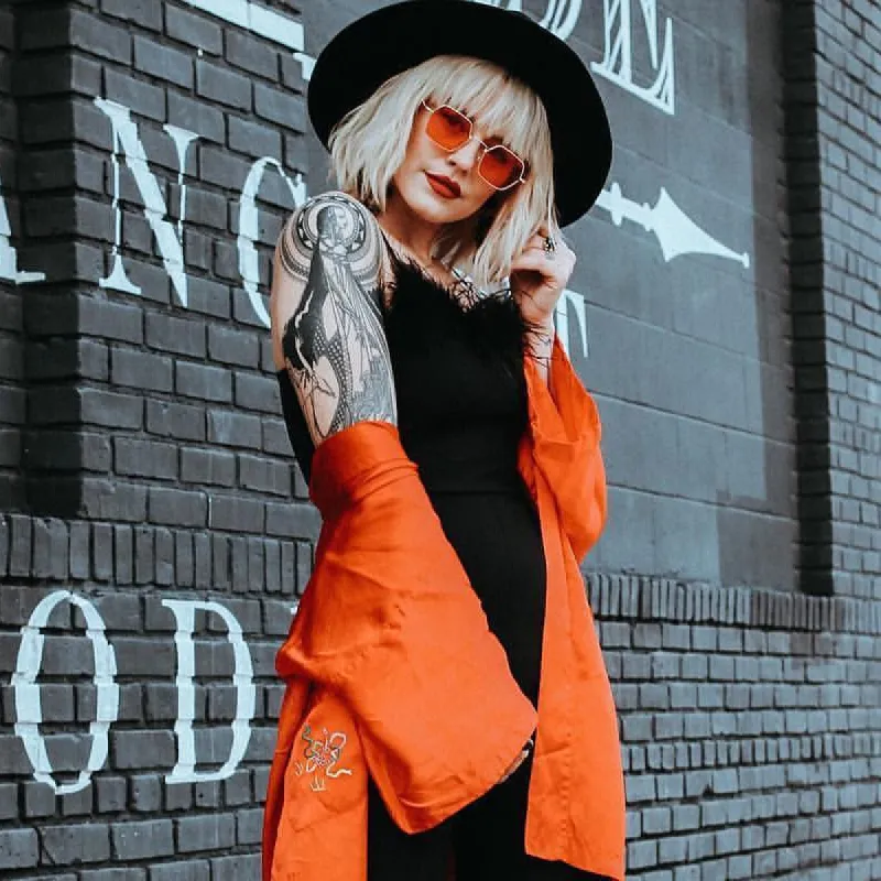 Retro Small Hexagon Colored Flat Lens Metal Frame Sunglasses sold by ZeroUV