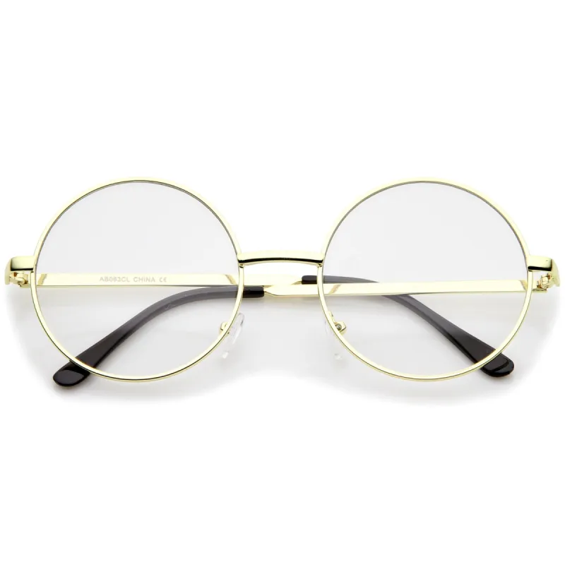 Vintage Lennon Inspired Clear Lens Round Frame Glasses 9222 sold by ZeroUV
