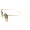 Retro Modern Wire Metal Frame Aviator Gradient Flat Lens Sunglasses A876 sold by ZeroUV