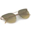Retro Modern Wire Metal Frame Aviator Gradient Flat Lens Sunglasses A876 sold by ZeroUV