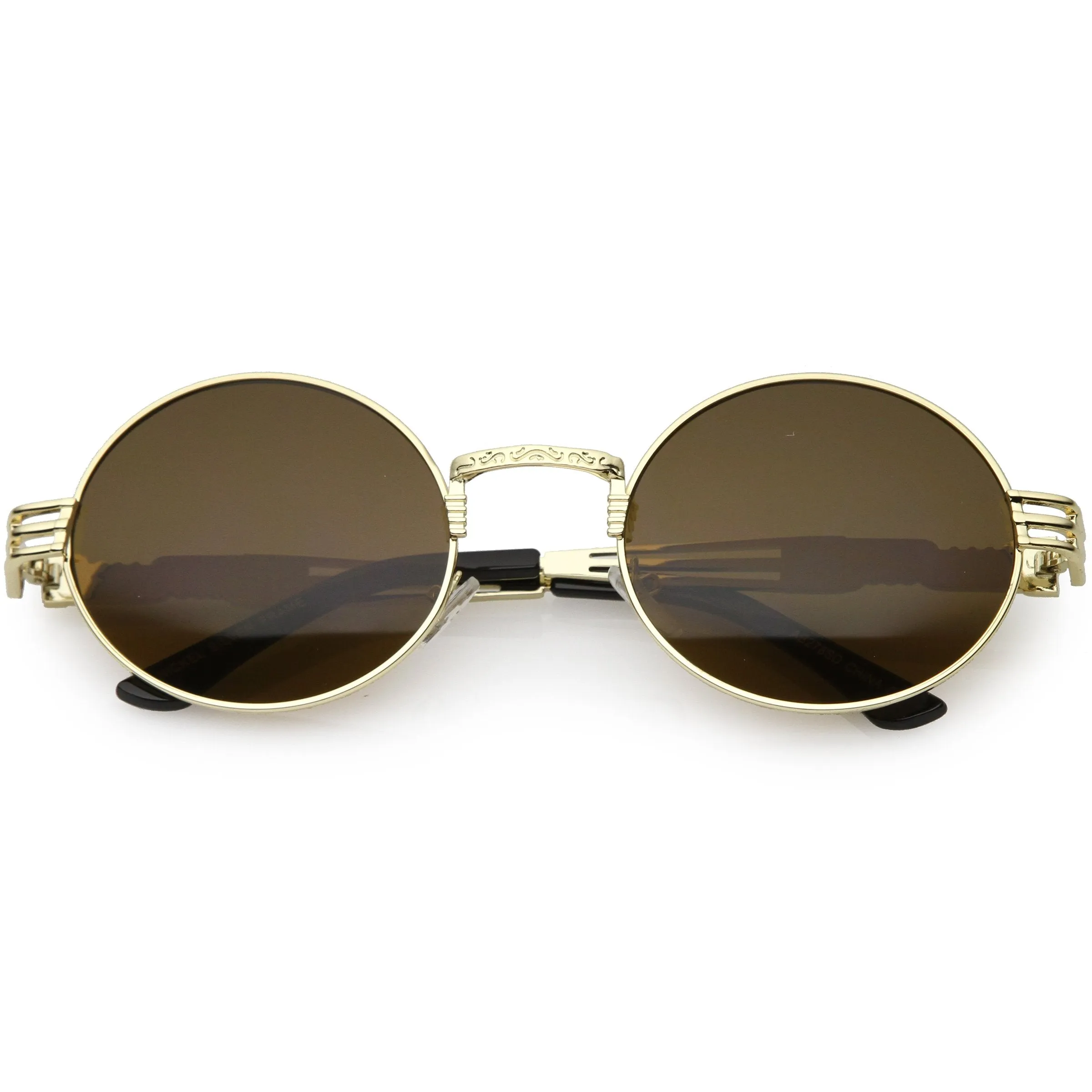 Vintage Steampunk Inspired Metal Oval Sunglasses C667 sold by ZeroUV