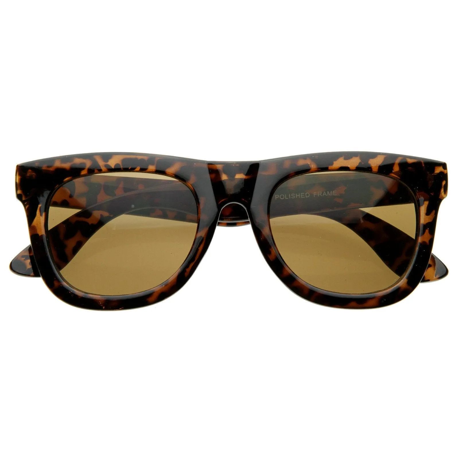 Designer Super Retro Thick Frame Indie Horned Rim Sunglasses 8164 sold by ZeroUV product image thumbnail 5