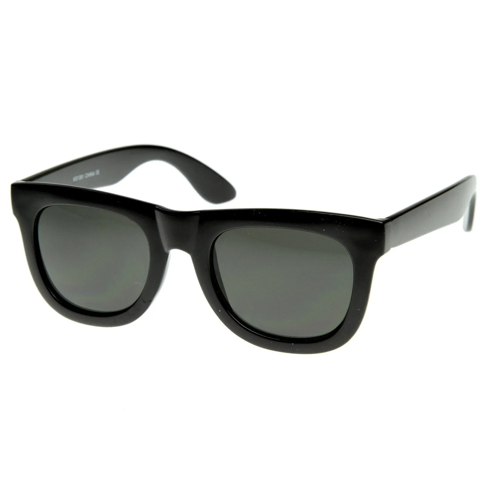 Designer Super Retro Thick Frame Indie Horned Rim Sunglasses 8164 sold by ZeroUV product image thumbnail 2