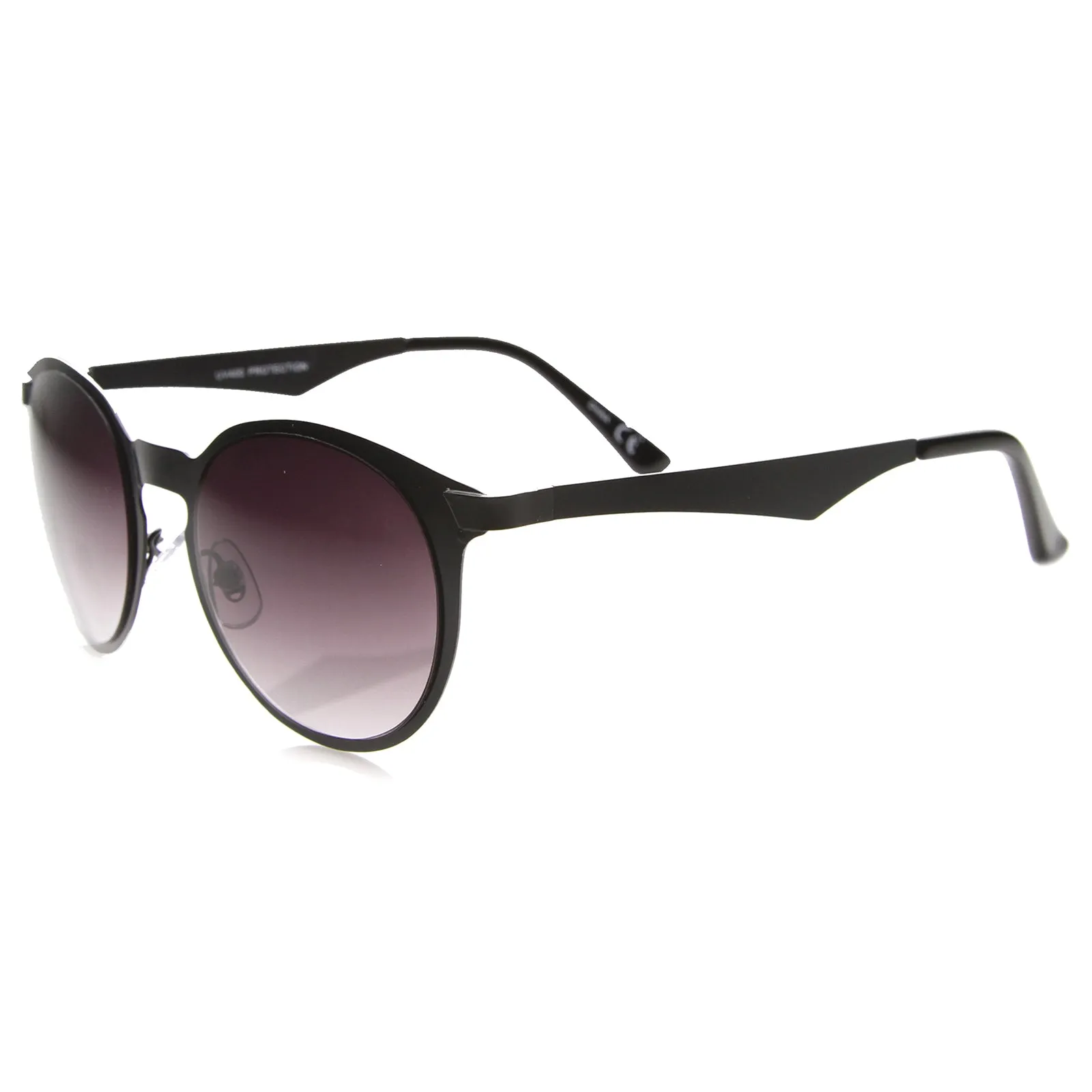 Modern P3 Horned Rim Low Profile Round Metal Sunglasses 9820 sold by ZeroUV product image thumbnail 3