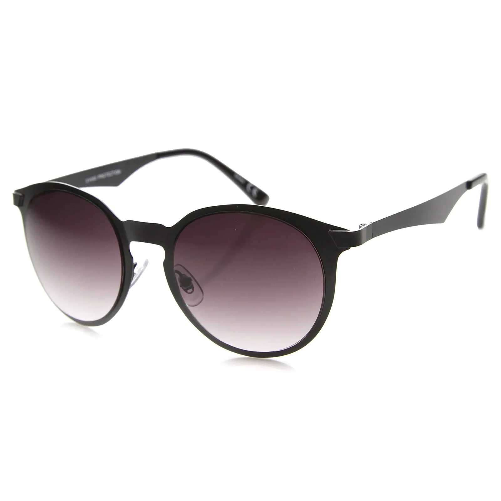 Modern P3 Horned Rim Low Profile Round Metal Sunglasses 9820 sold by ZeroUV product image thumbnail 2