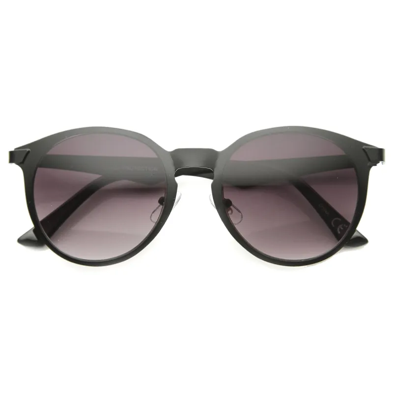 Modern P3 Horned Rim Low Profile Round Metal Sunglasses 9820 sold by ZeroUV
