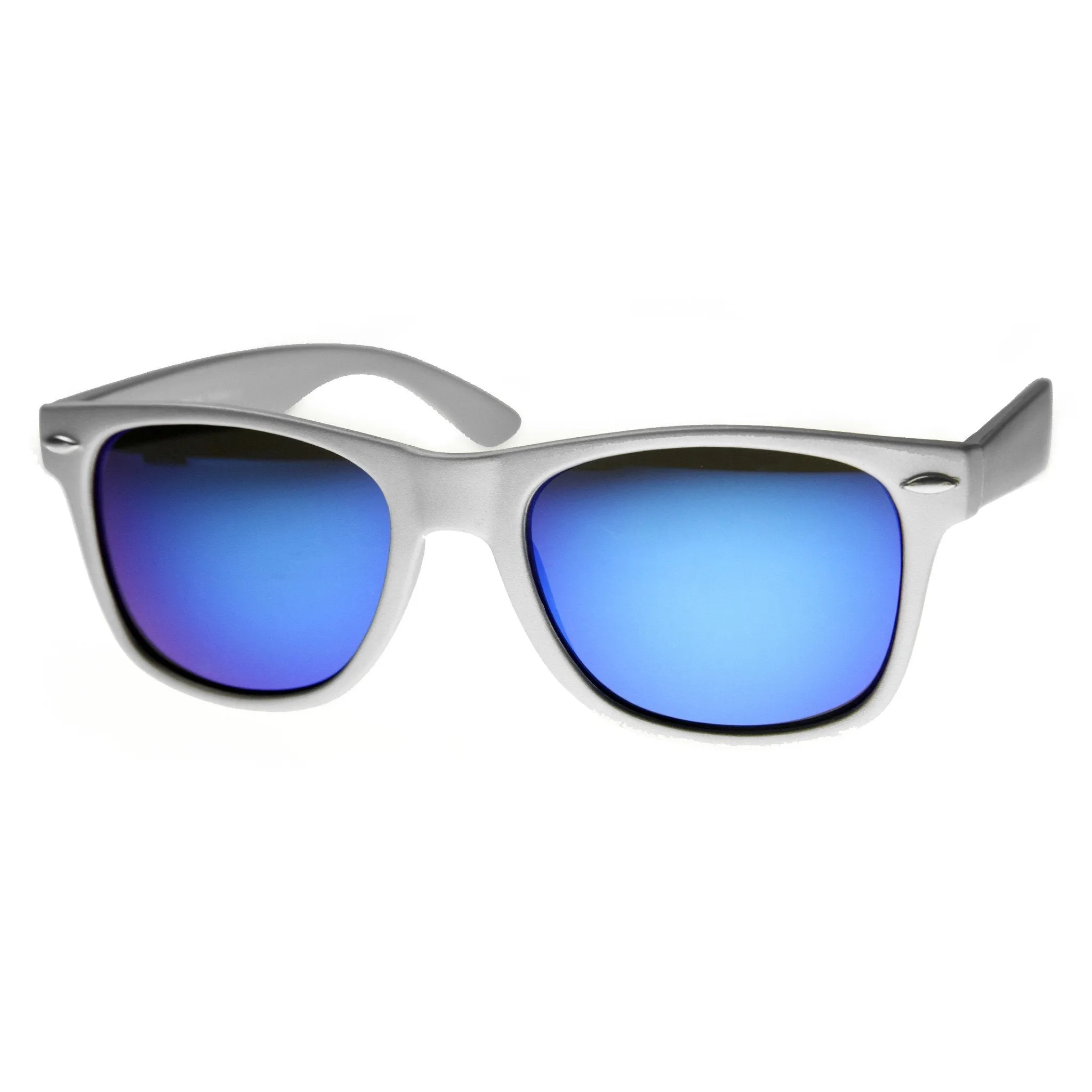 Retro Trendy Colorful Horned Rim Flash Mirror Lens Sunglasses 9632 sold by ZeroUV product image thumbnail 4