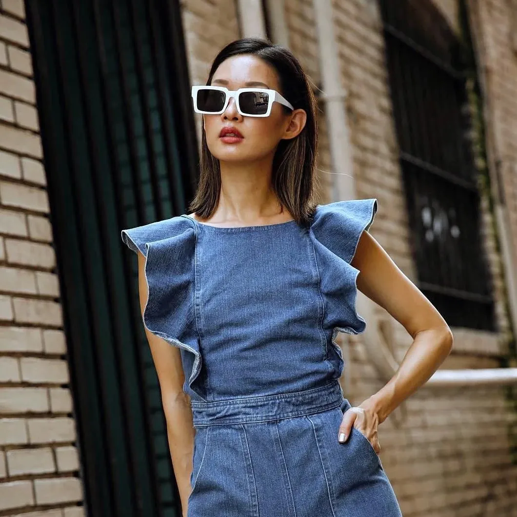 Retro Modern Square Flat Lens Flat Top Sunglasses C732 sold by ZeroUV product image thumbnail 3