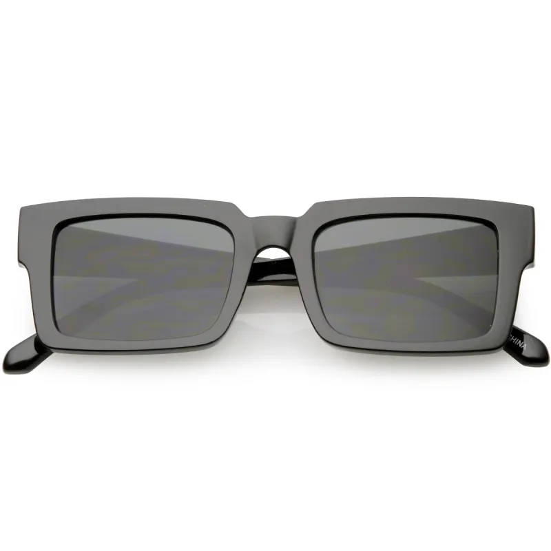 Retro Modern Square Flat Lens Flat Top Sunglasses C732 sold by ZeroUV