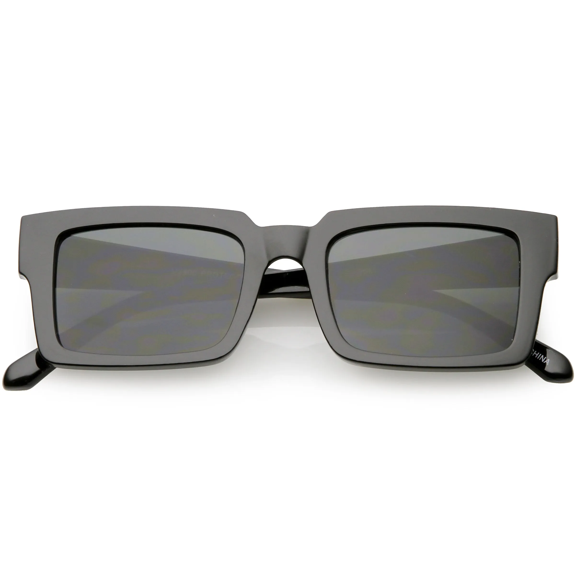 Retro Modern Square Flat Lens Flat Top Sunglasses C732 sold by ZeroUV