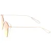 Oversize Wire Frame Gradient Flat Lens Sunglasses A930 sold by ZeroUV