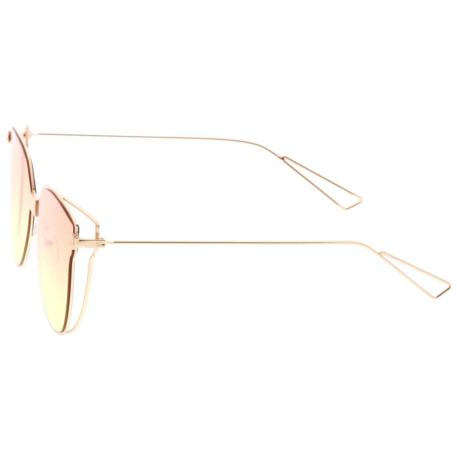 Oversize Wire Frame Gradient Flat Lens Sunglasses A930 sold by ZeroUV product image thumbnail 5