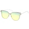 Oversize Wire Frame Gradient Flat Lens Sunglasses A930 sold by ZeroUV