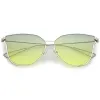 Oversize Wire Frame Gradient Flat Lens Sunglasses A930 sold by ZeroUV
