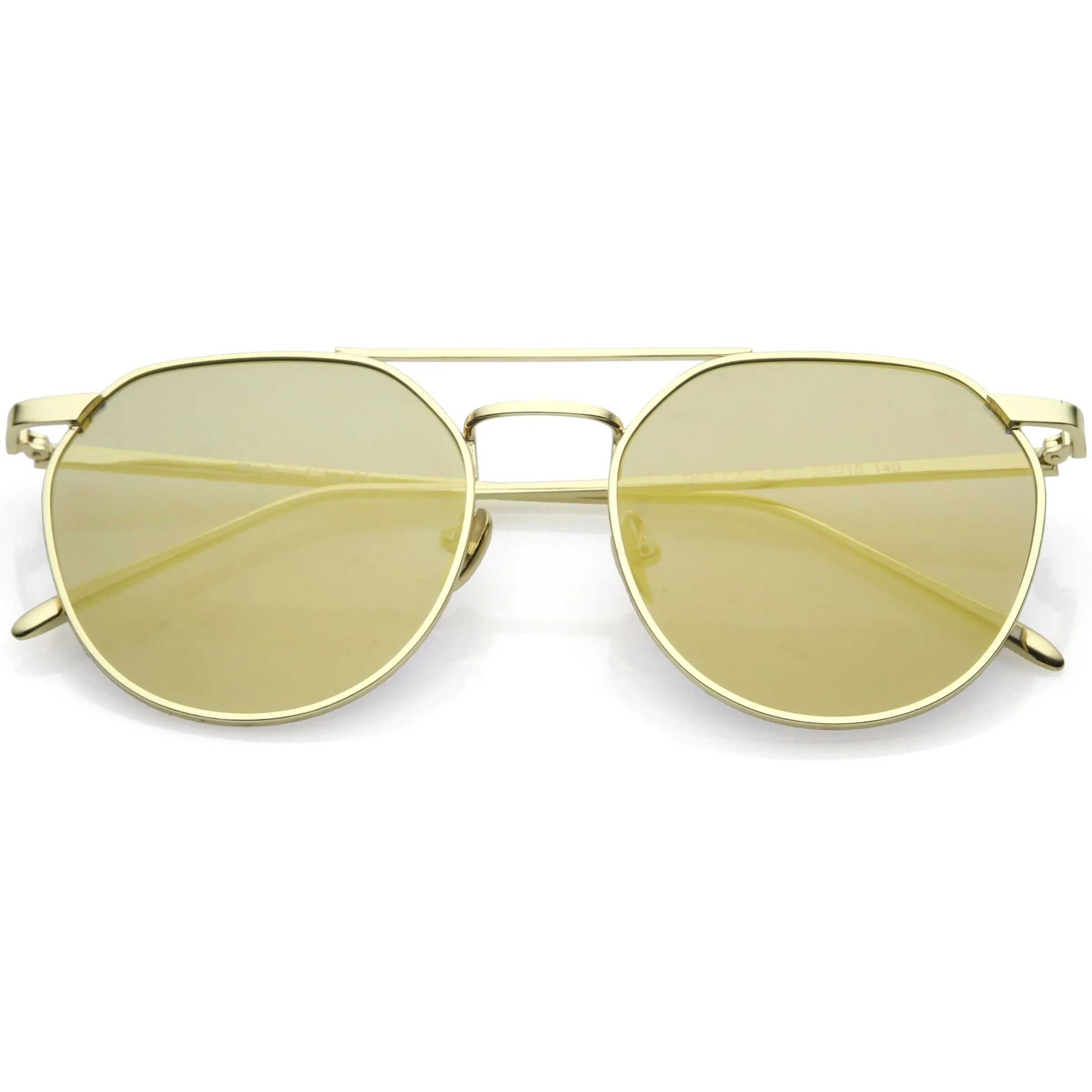 Premium Round Double Nose Bridge Colored Mirror Lens Aviator Lens C413 sold by ZeroUV