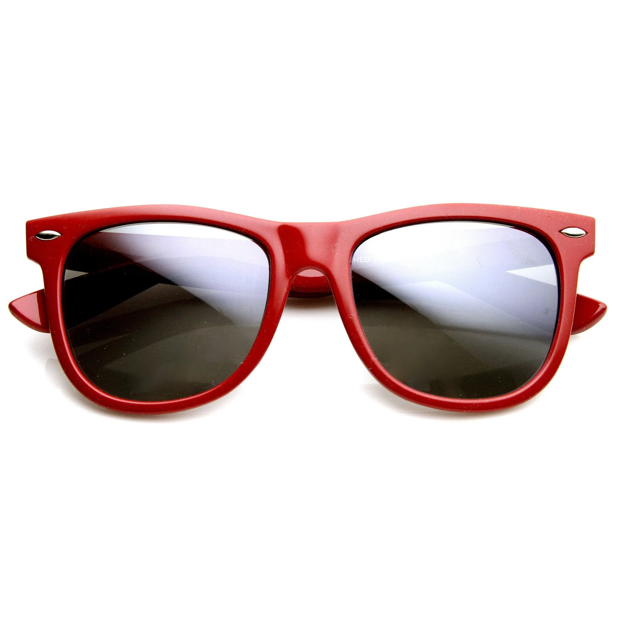 Retro Large Mirrored Lens Horned Rim Sunglasses 9155 sold by ZeroUV product image thumbnail 3