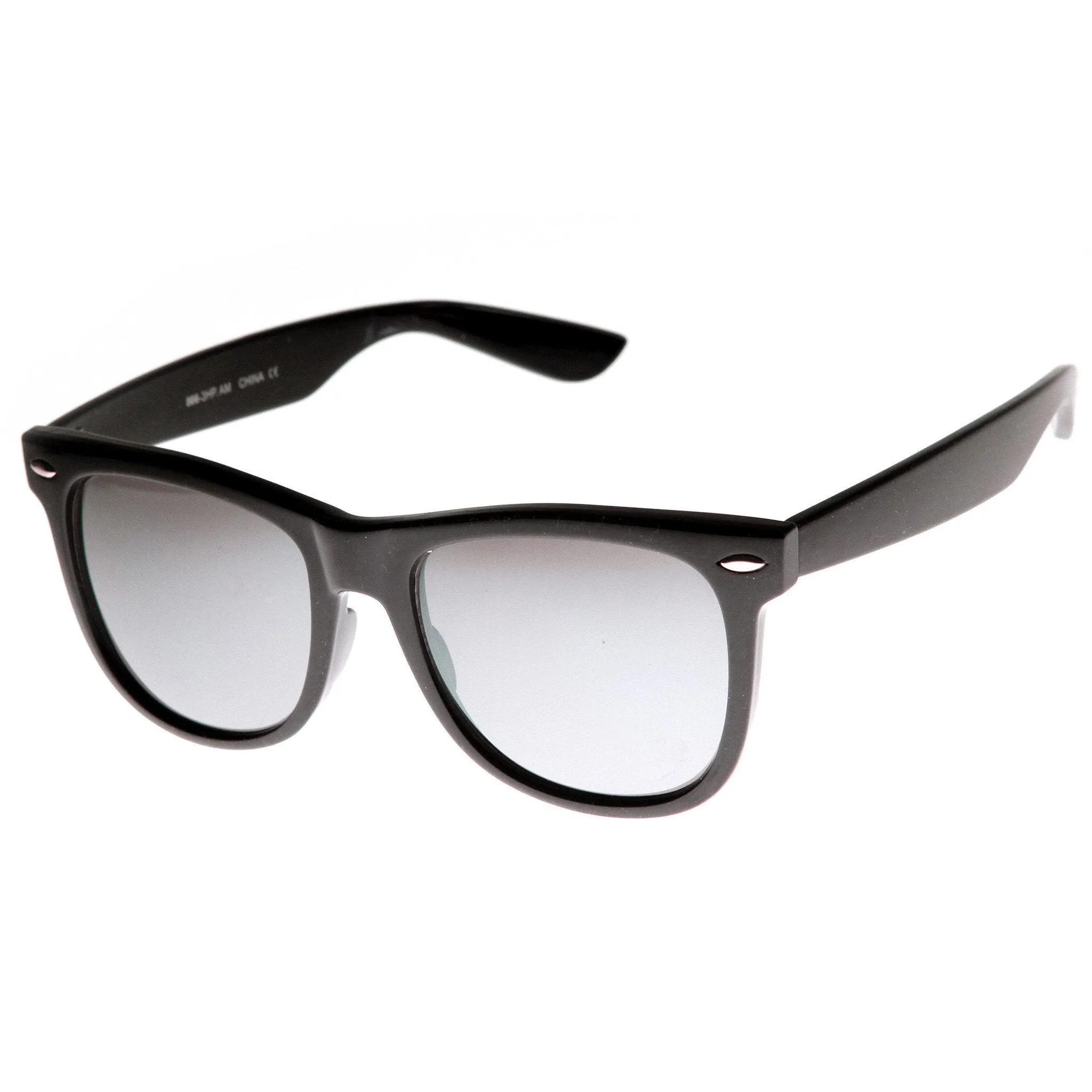Retro Large Mirrored Lens Horned Rim Sunglasses 9155 sold by ZeroUV product image thumbnail 2
