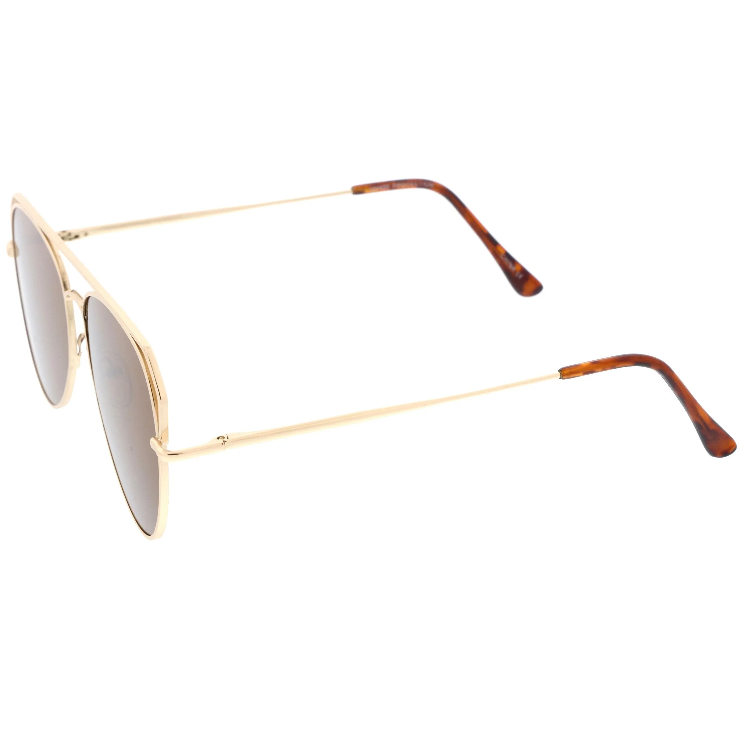 Retro Modern Geometric Flat Top Metal Aviator Sunglasses A771 sold by ZeroUV product image thumbnail 5