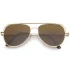 Retro Modern Geometric Flat Top Metal Aviator Sunglasses A771 sold by ZeroUV